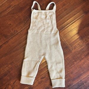 Jamie Kay baby Cozy Knit Overalls - Cream